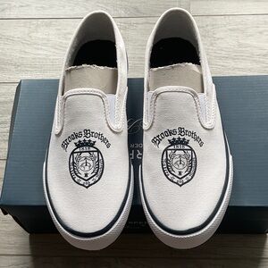 Brooks Brothers White Slip-On Sneakers for Women